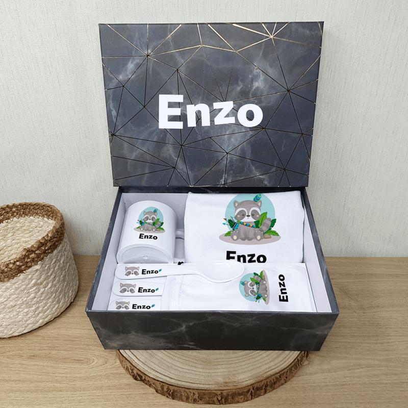 Coffret naissance MIAM "Raton laveur"