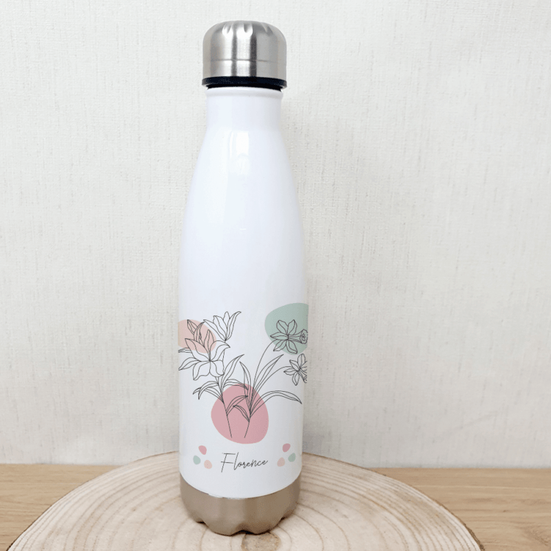 Bouteille isotherme FLEUR PASTEL