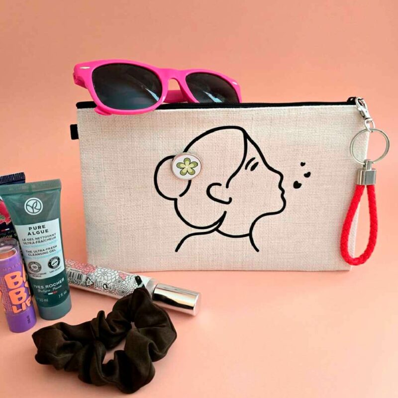 Pochette VISAGE + pin's personnalisable