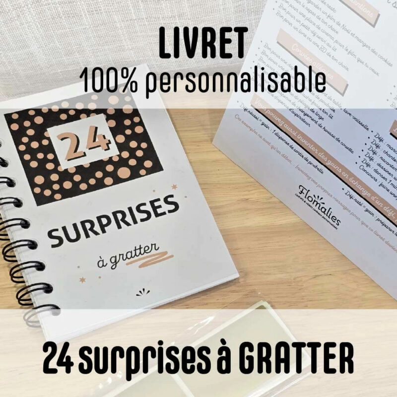 Livret 24 surprises à gratter (calendrier de l'Avent)