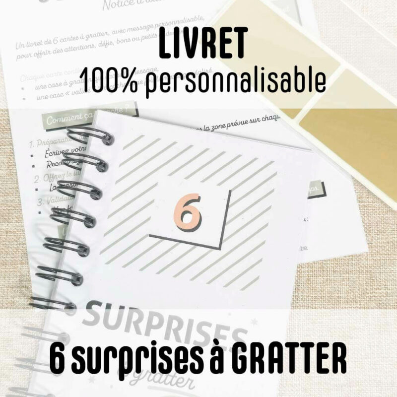Livret 6 surprises à gratter (calendrier de l'Avent)