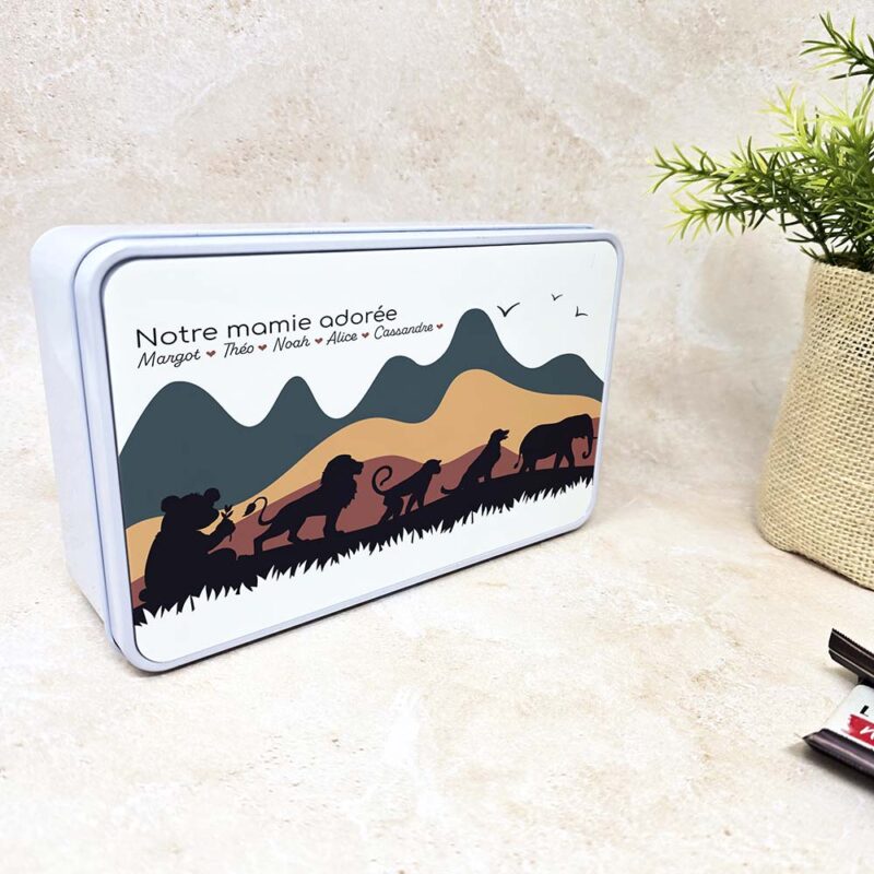Boîte métal personnalisable "Les Z'animaux en balade"